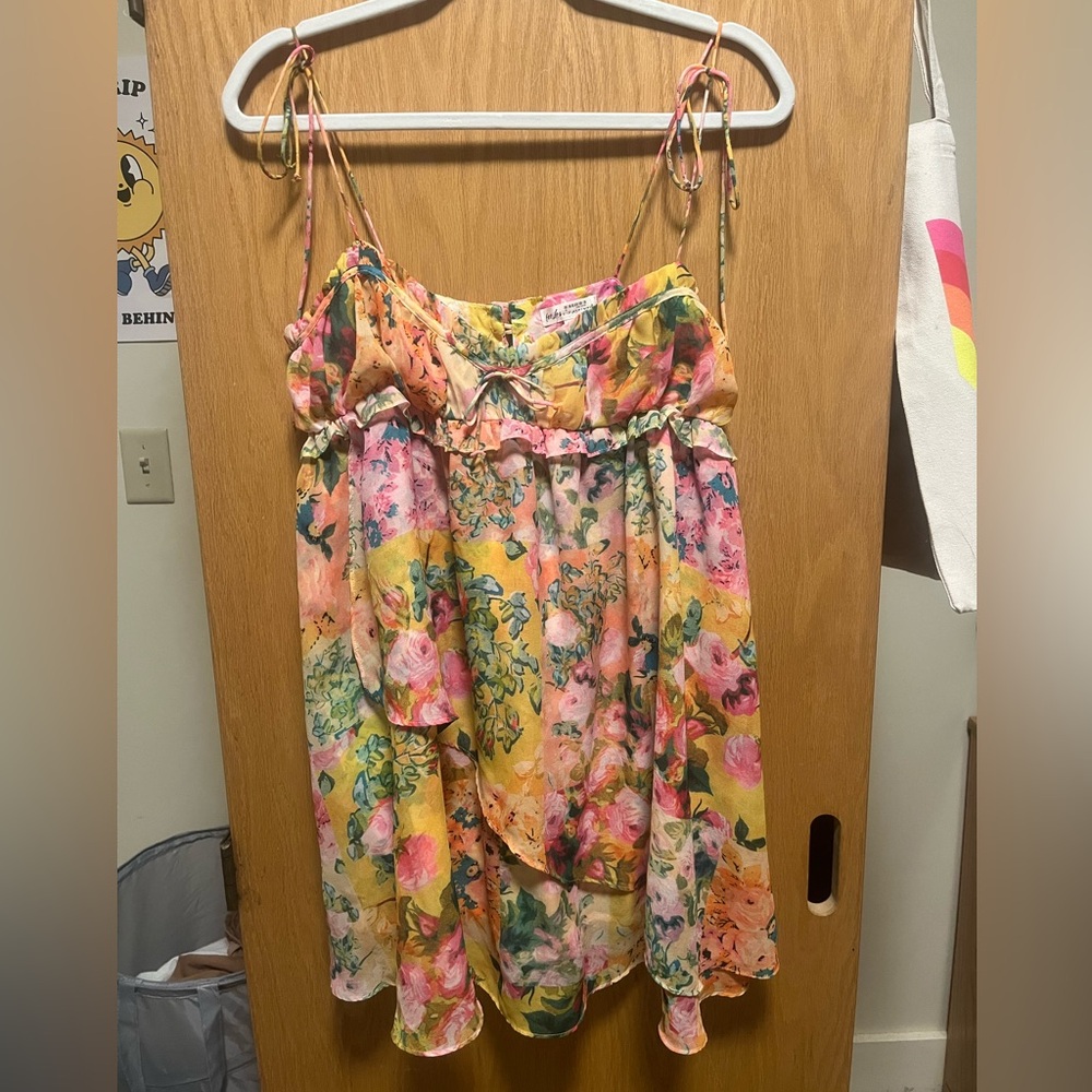 For Love and Lemons Madison Mini Dress in Yellow